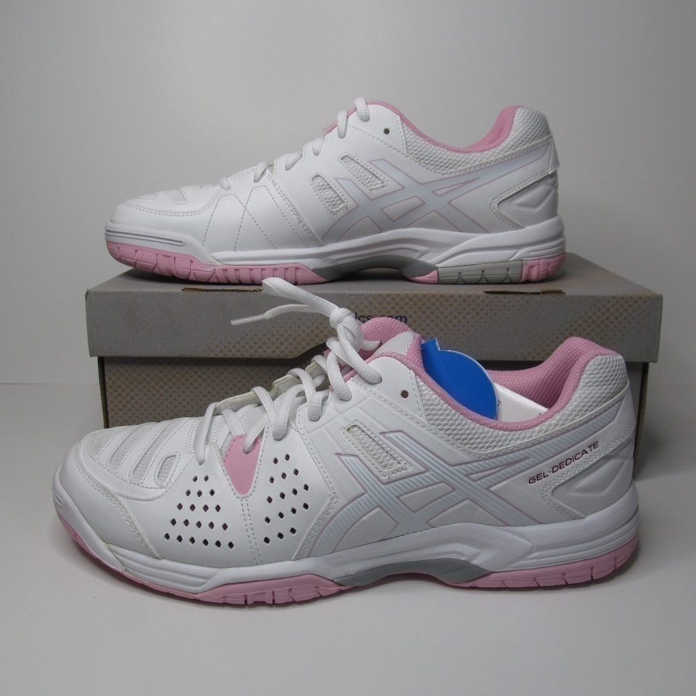 Asics Gel-Dedicate E557Y Athletic Shoes White Pink